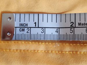 Critérios de costura de peças de vestuário